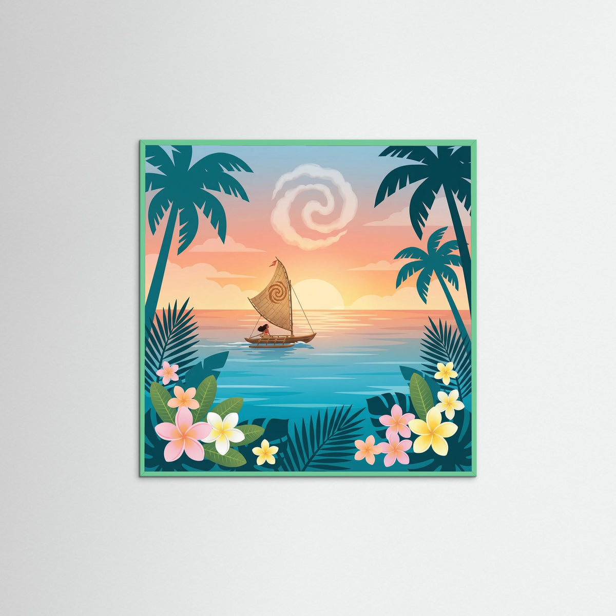 Mint Wood Square Puas Embrace