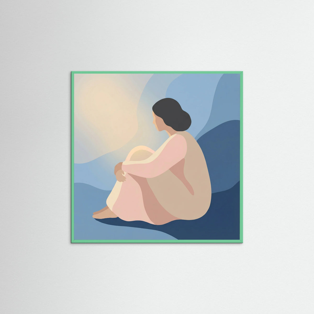 Mint Wood Square Quiet Contemplation