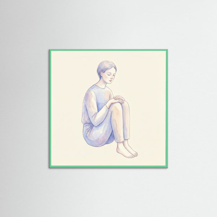 Mint Wood Square Quiet Gaze