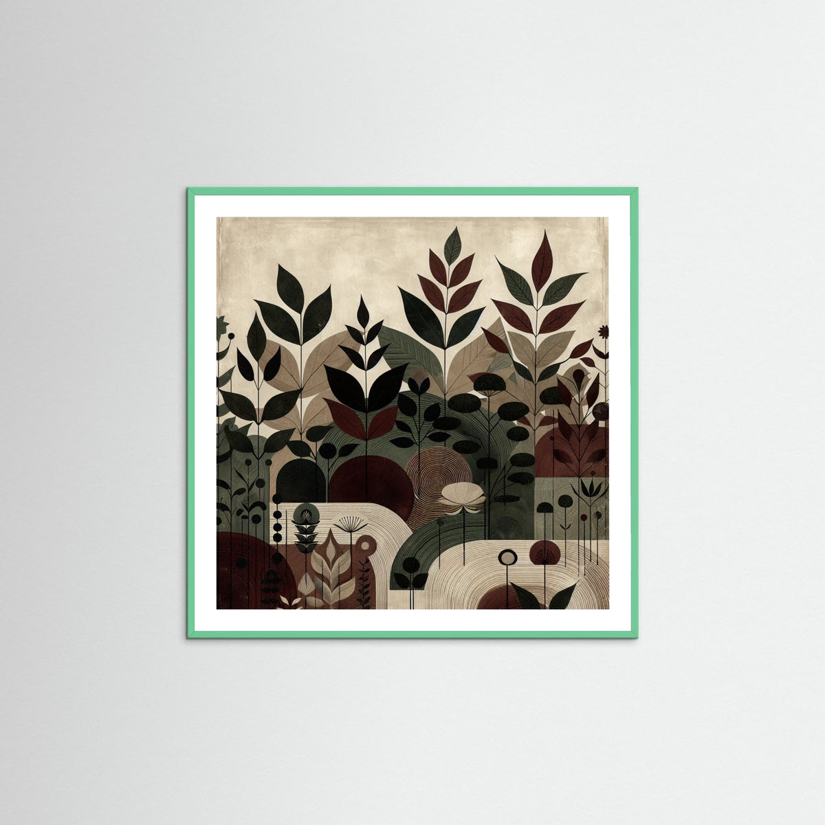 Mint Wood Square Shadow Garden