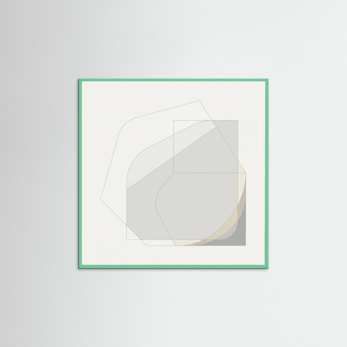 Mint Wood Square Soft Geometry