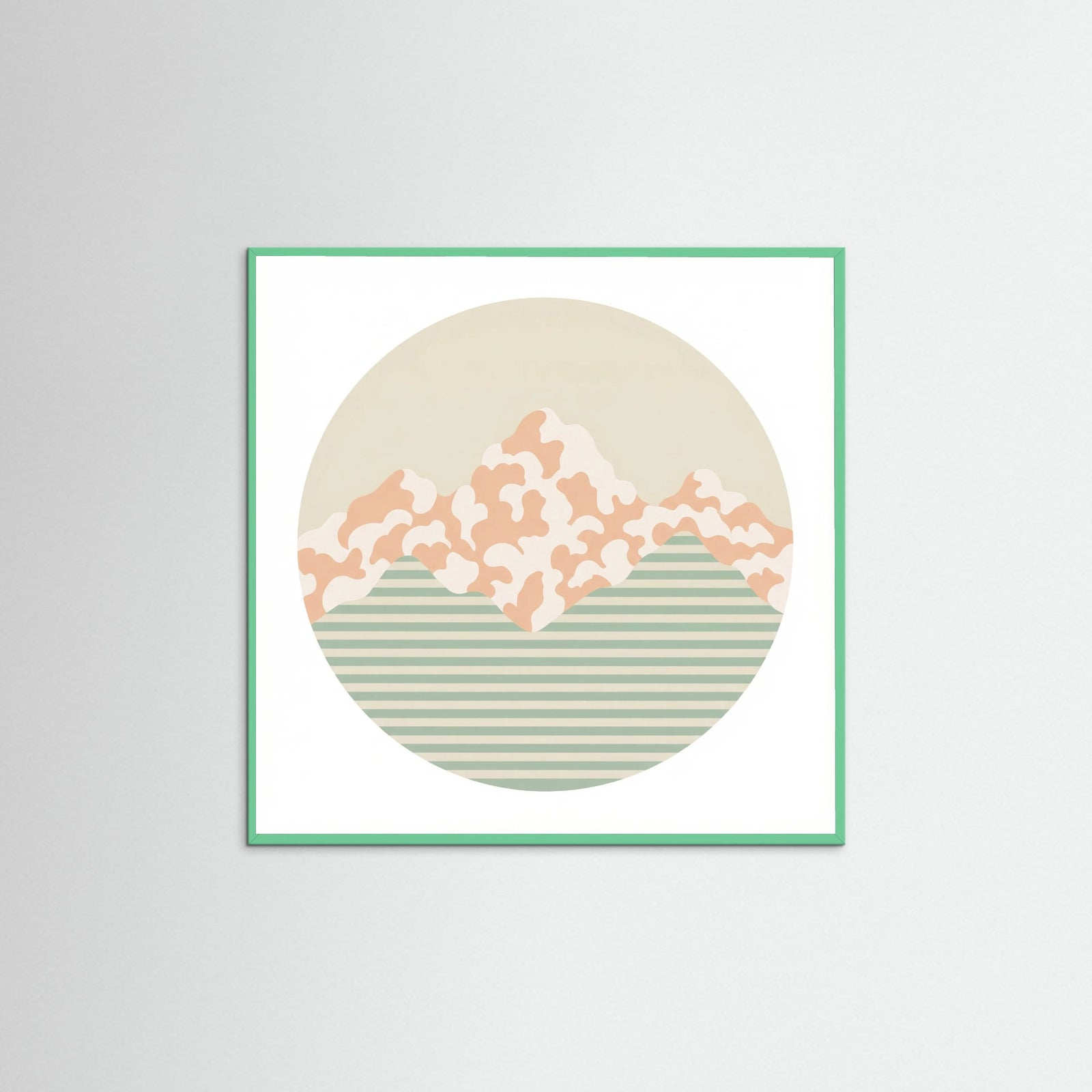 Mint Wood Square Soft Patterns