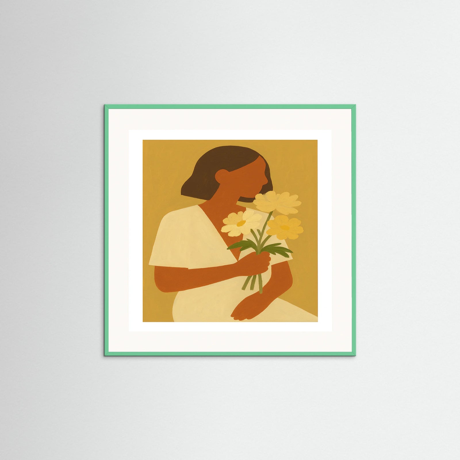 Mint Wood Square Soft frame