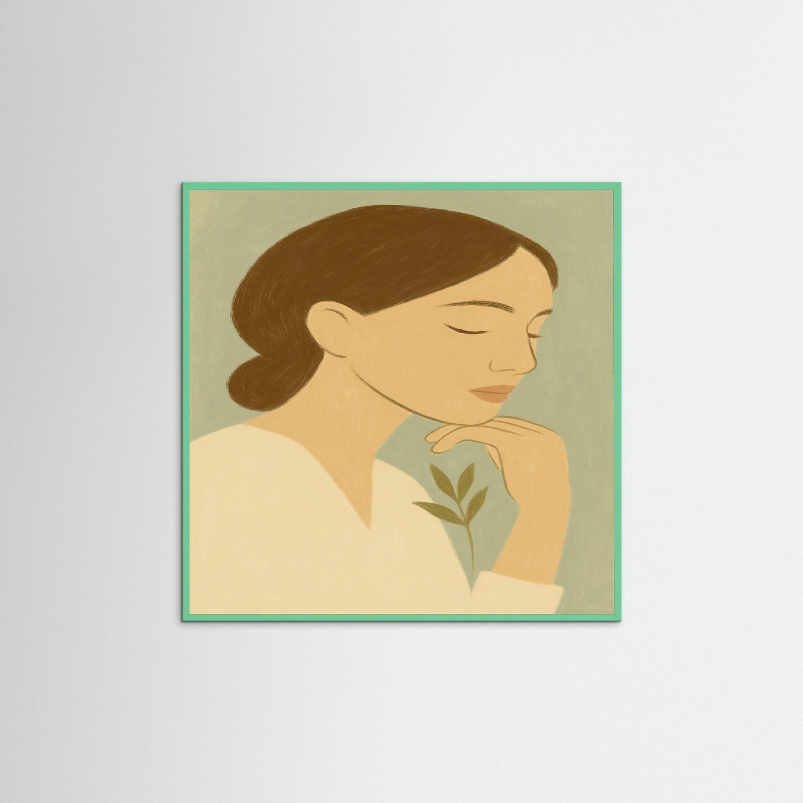 Mint Wood Square Soft gaze