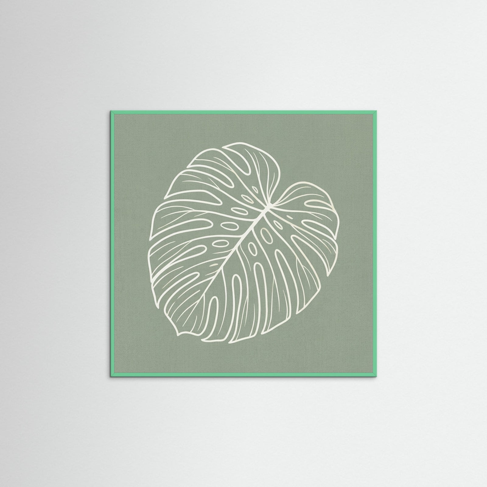 Mint Wood Square Verdant Outline
