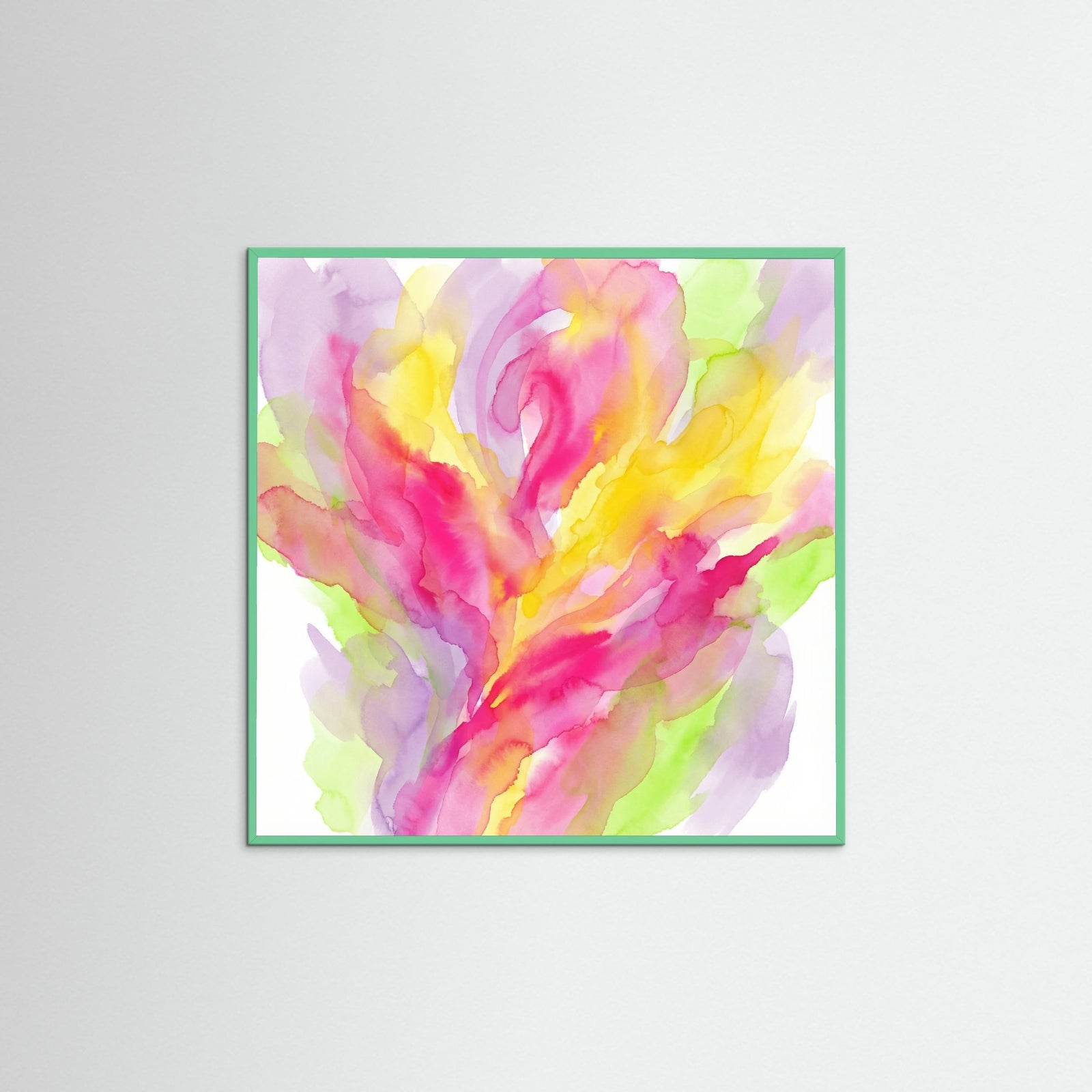 Mint Wood Square Vibrant Luminosity