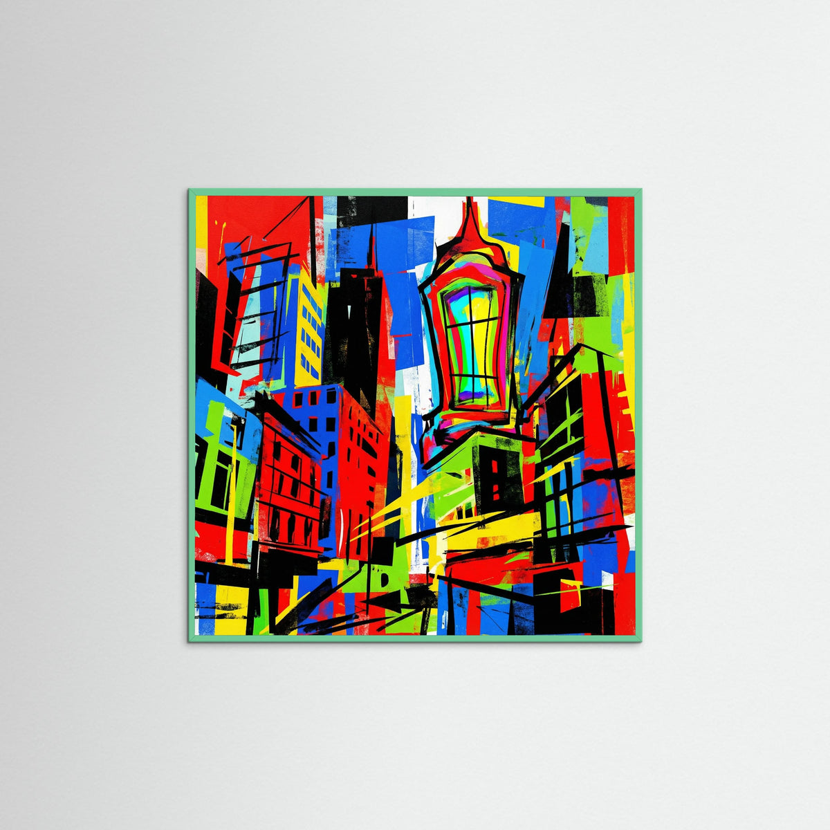 Mint Wood Square Vivid Expression