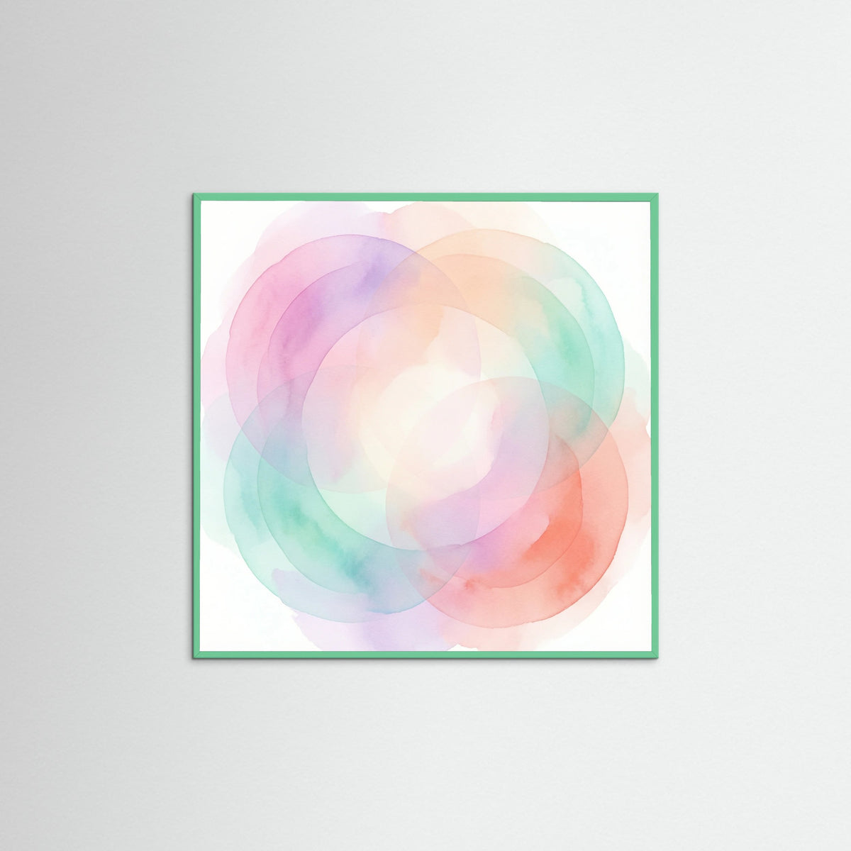 Mint Wood Square Woven Aura