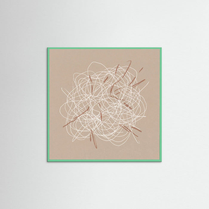 Mint Wood Square Woven Threads