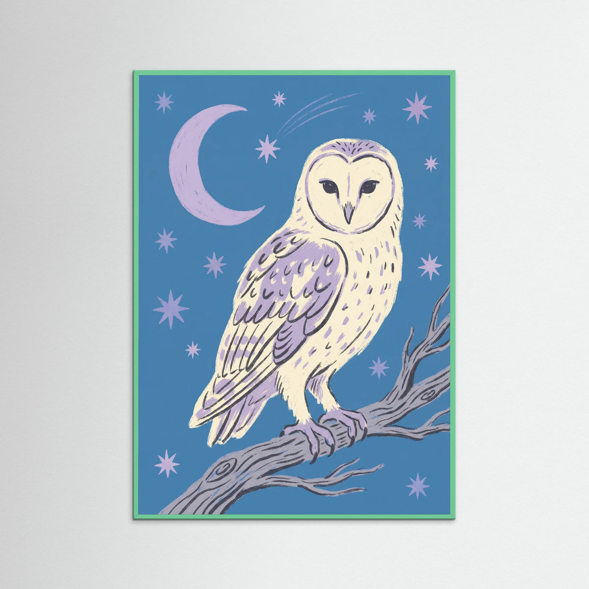 Mint Wood Starry Night Fox