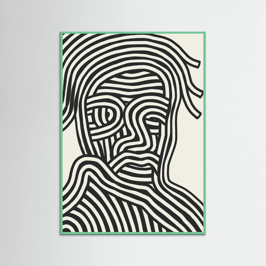 Stripe Portrait Poster – poster and art print