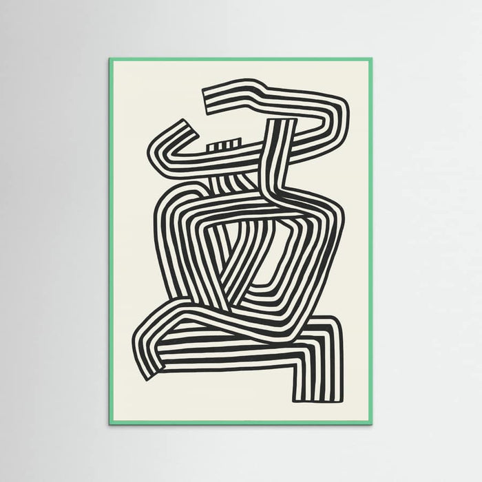Stripe Woman Portrait Poster – poster and art print