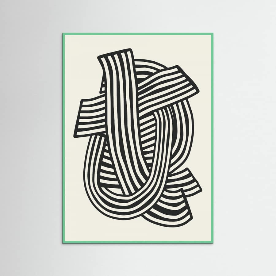 Poster Striped Abstract In Black – poster e stampa artistica
