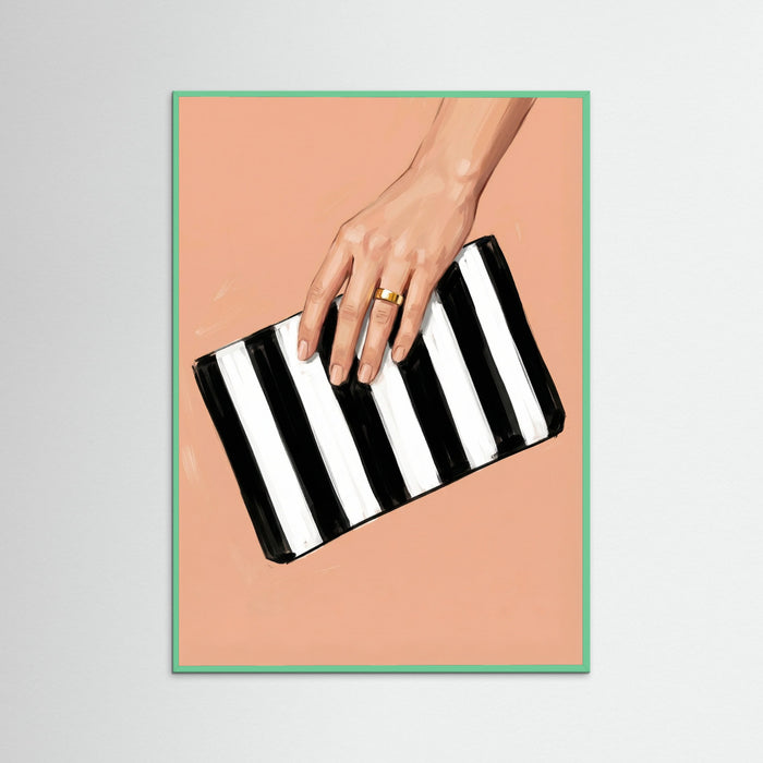 Mint Wood Striped Chic