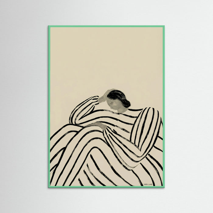Mint Wood Striped Contemplation