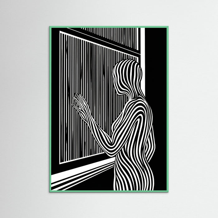 Mint Wood Striped Contemplation