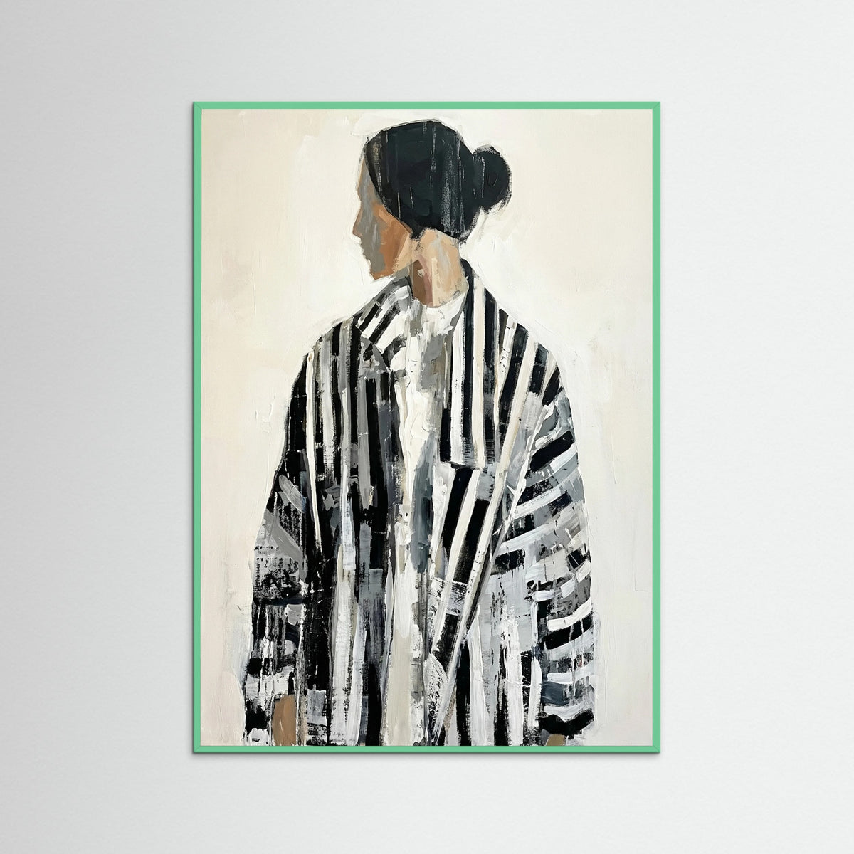 Mint Wood Striped Gaze