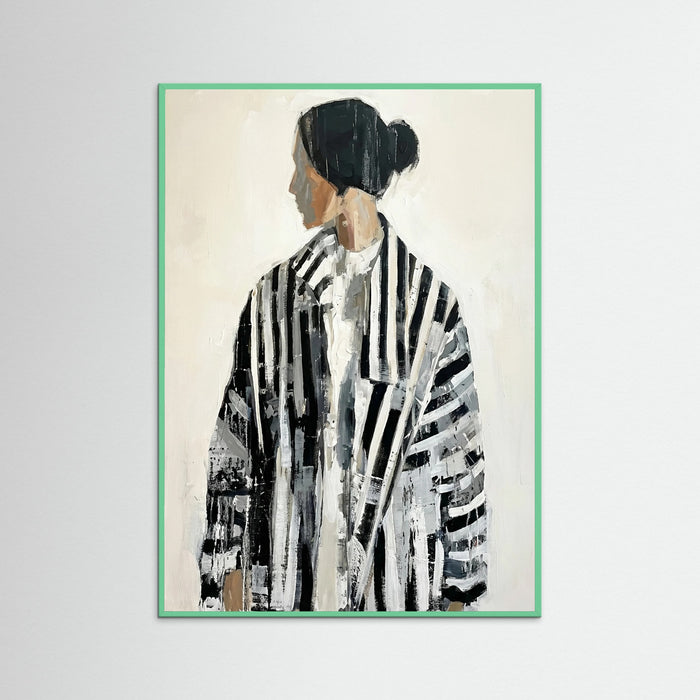 Mint Wood Striped Gaze