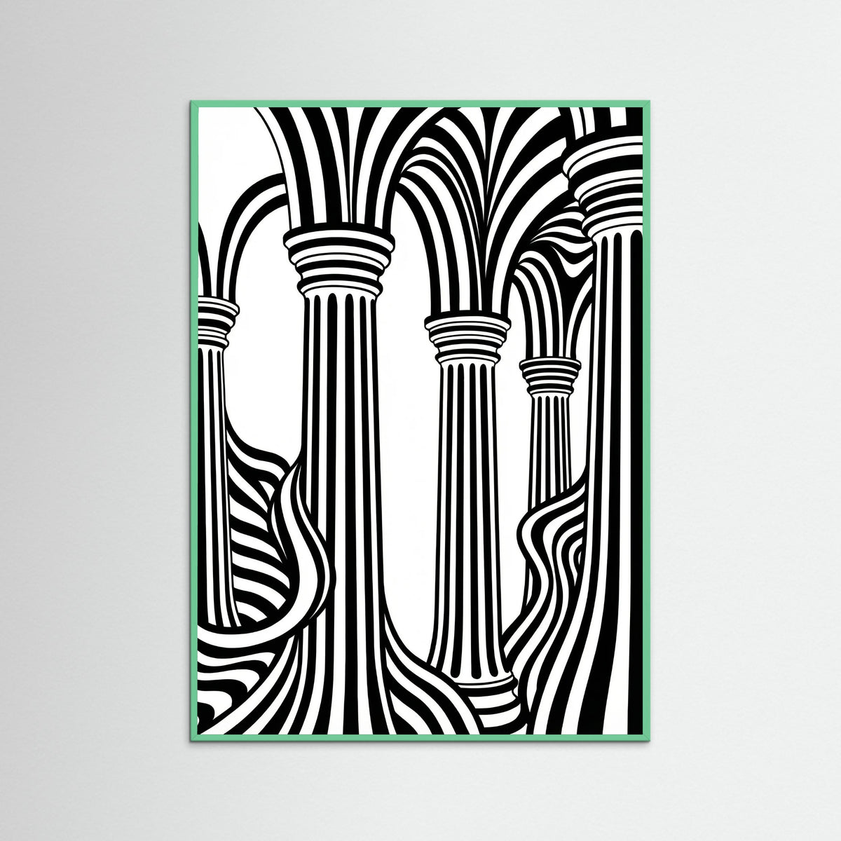 Mint Wood Striped Grace