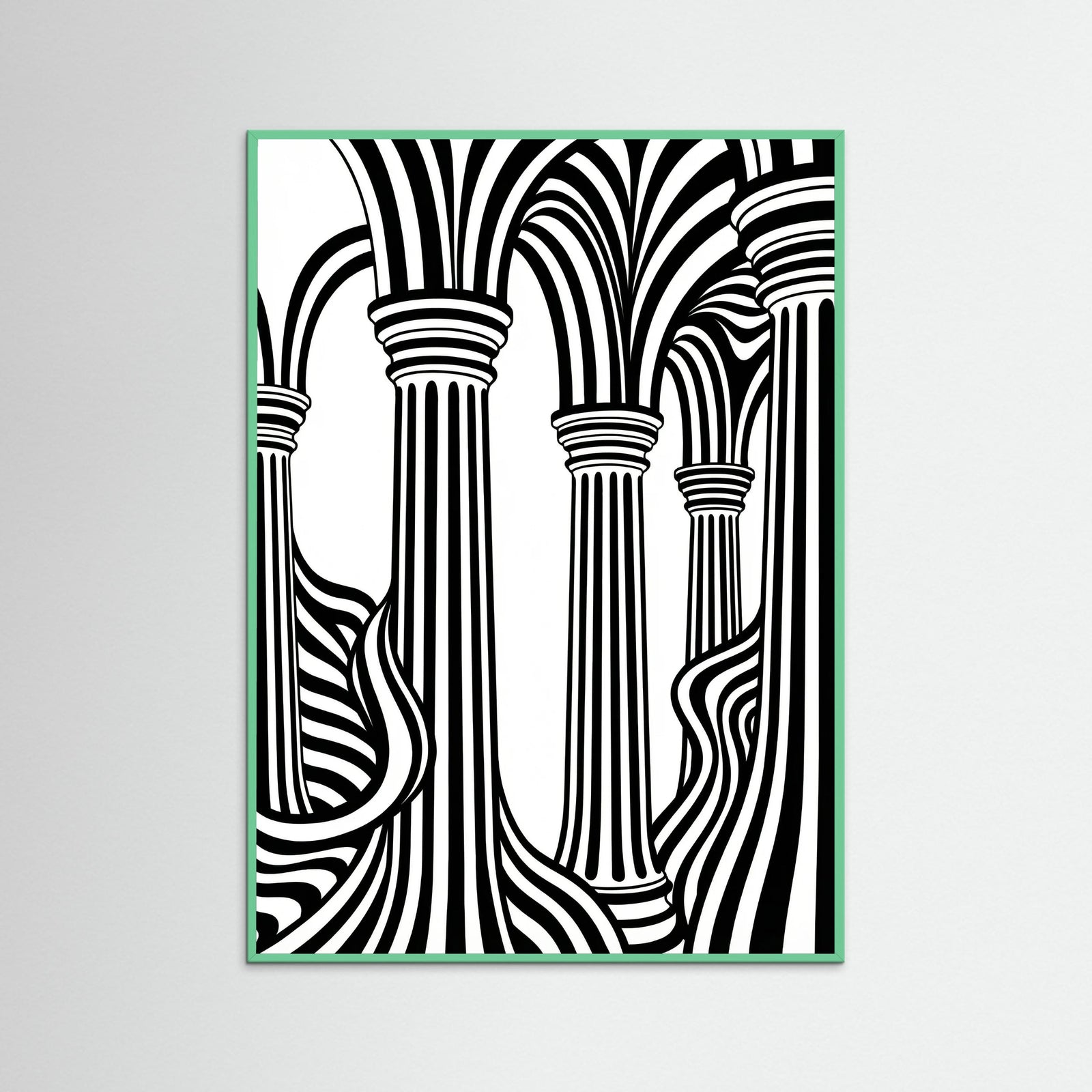 Mint Wood Striped Grace