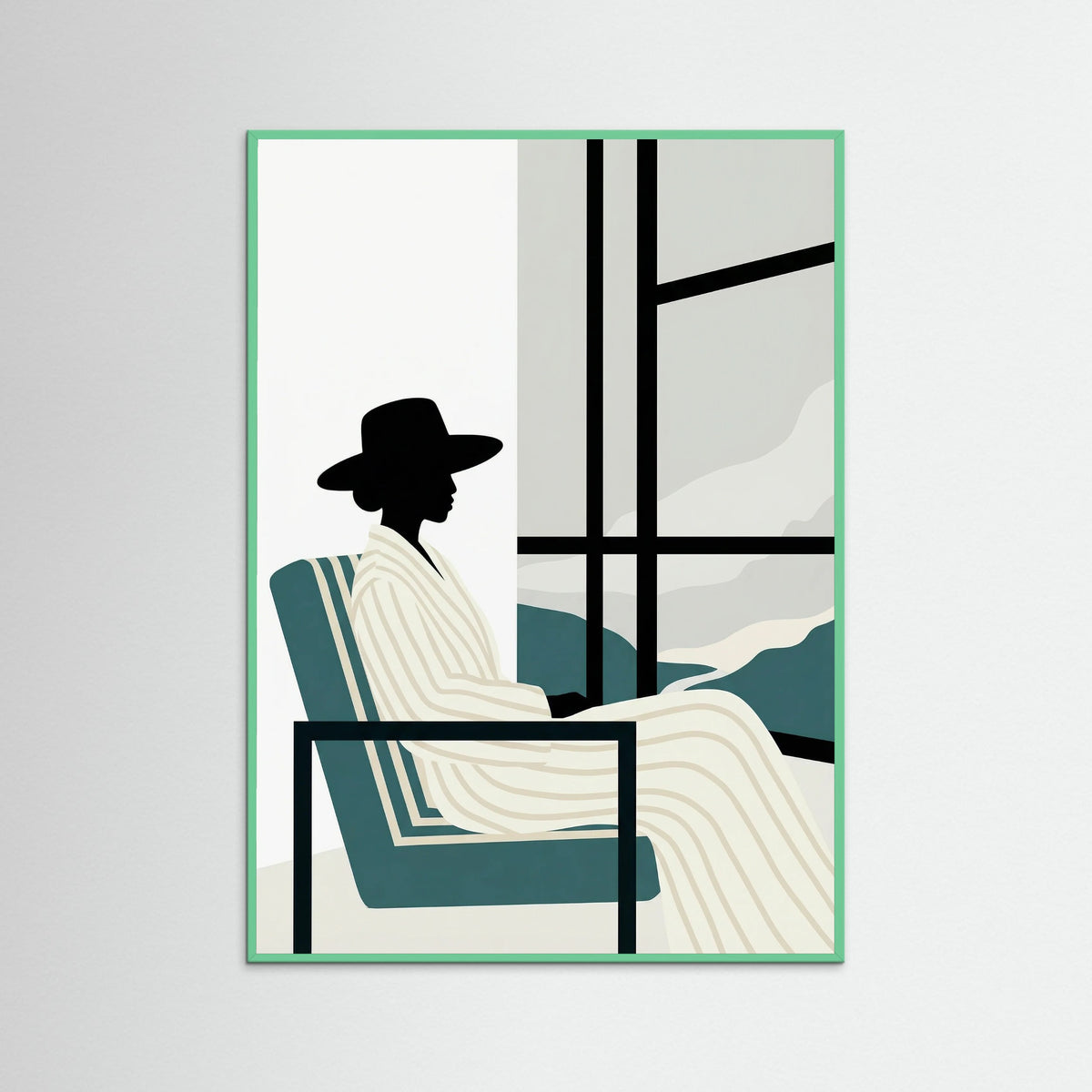 Mint Wood Striped Repose