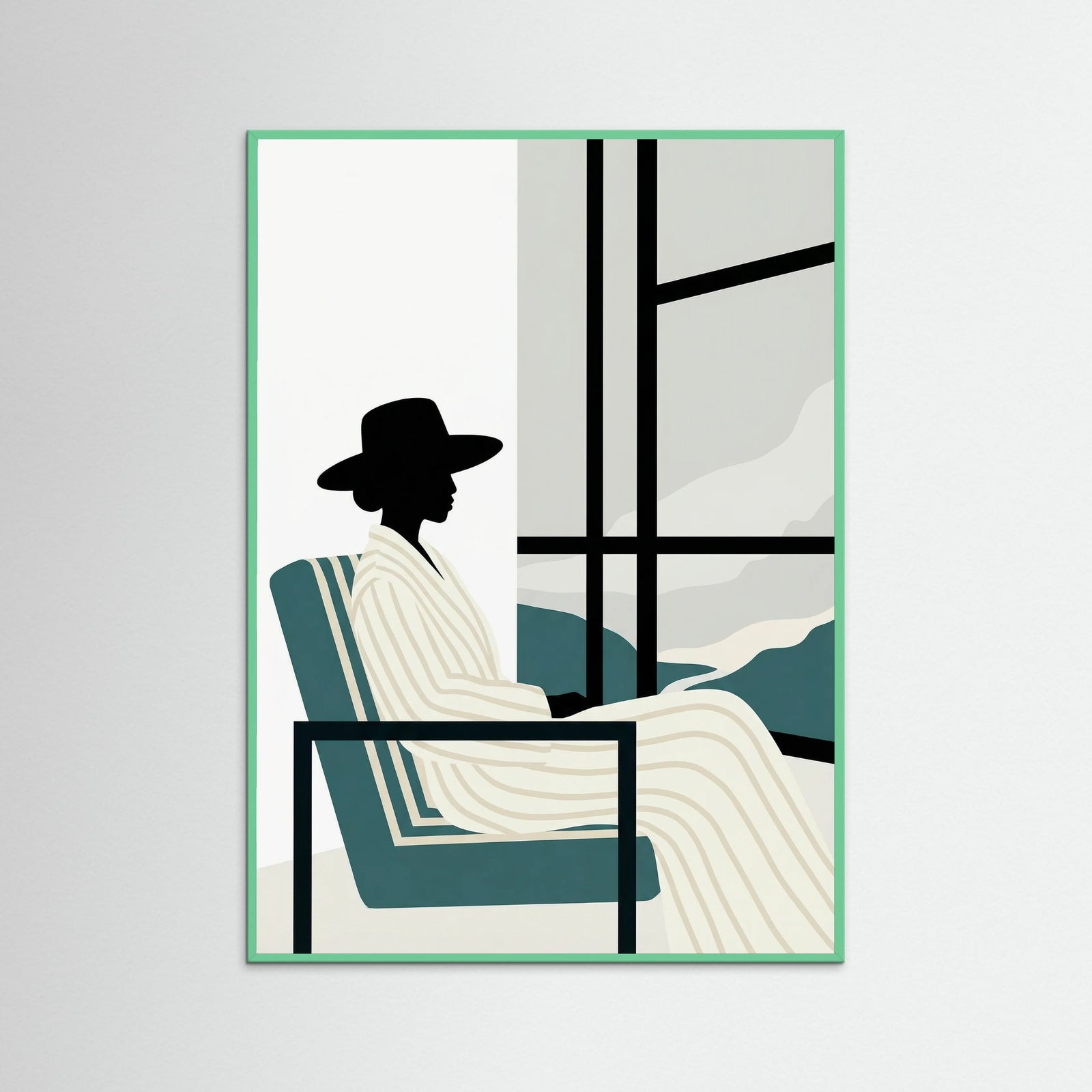 Mint Wood Striped Repose