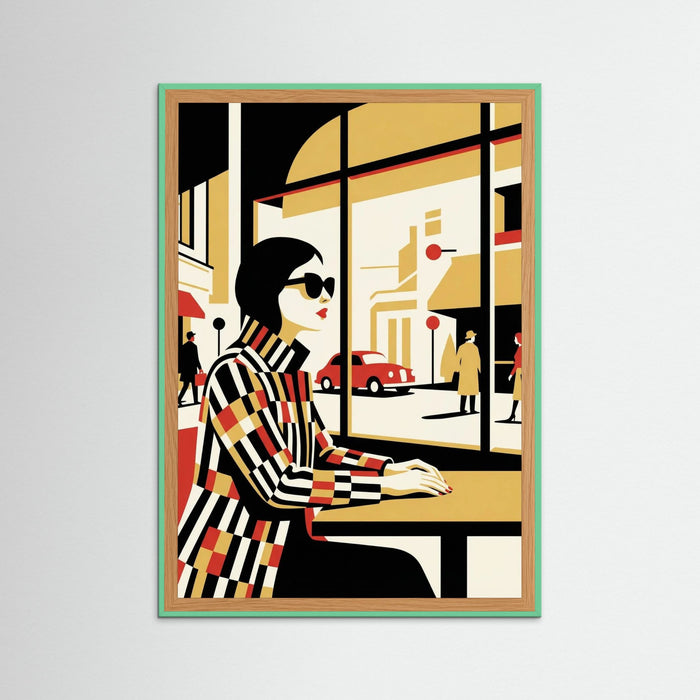 Striped Serenity Beige – poster and art print