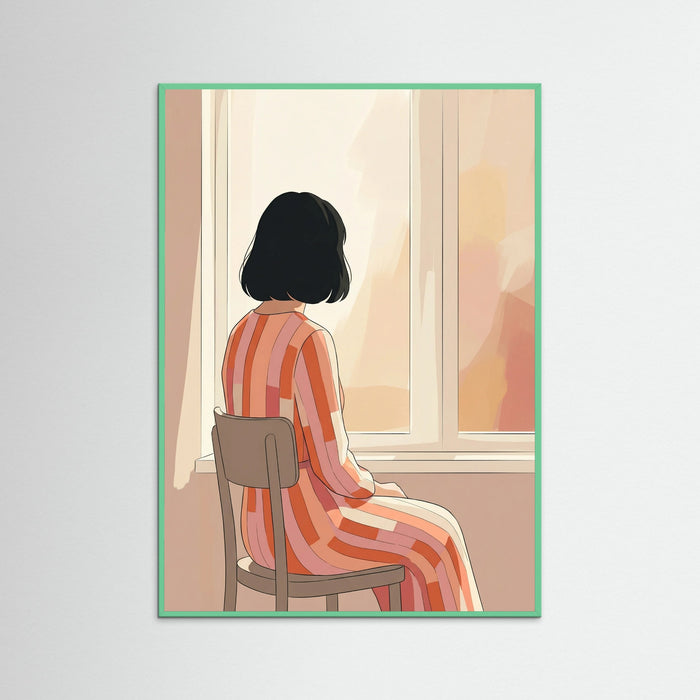 Mint Wood Striped Serenity Pink