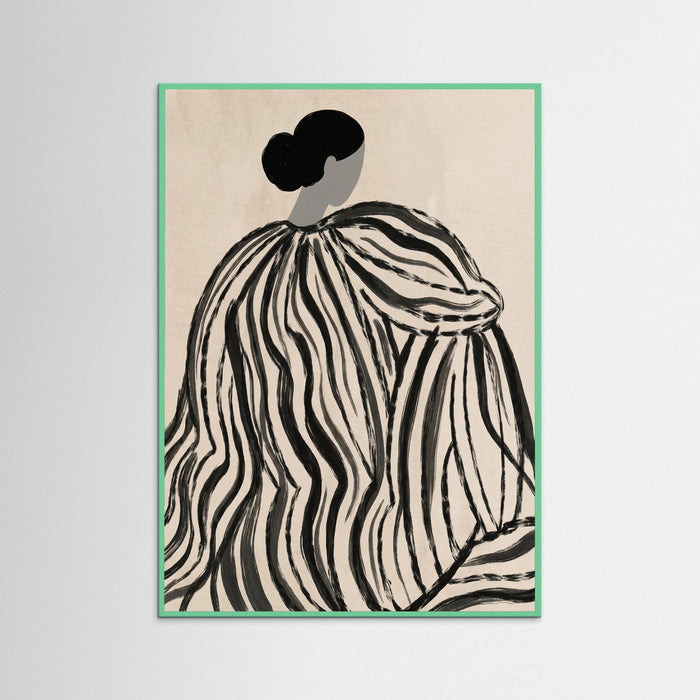 Mint Wood Striped Silhouette