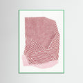Mint Wood Striped geometric shape Poster
