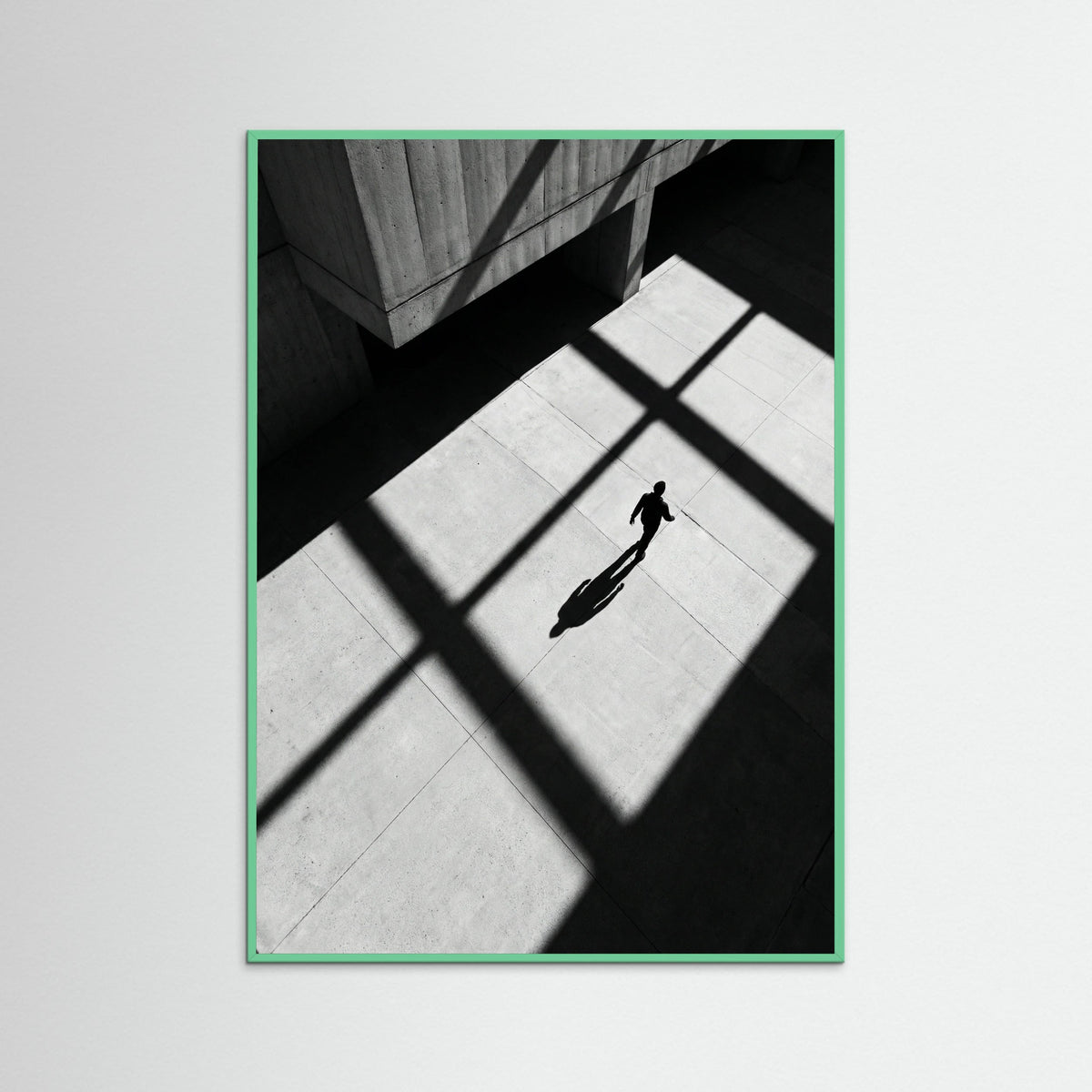 Mint Wood Stripes and Shadow
