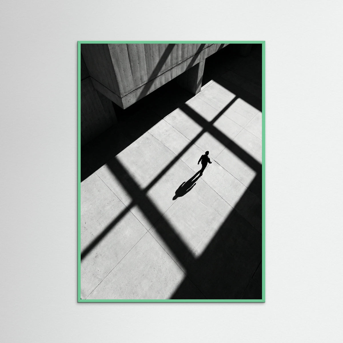 Mint Wood Stripes and Shadow