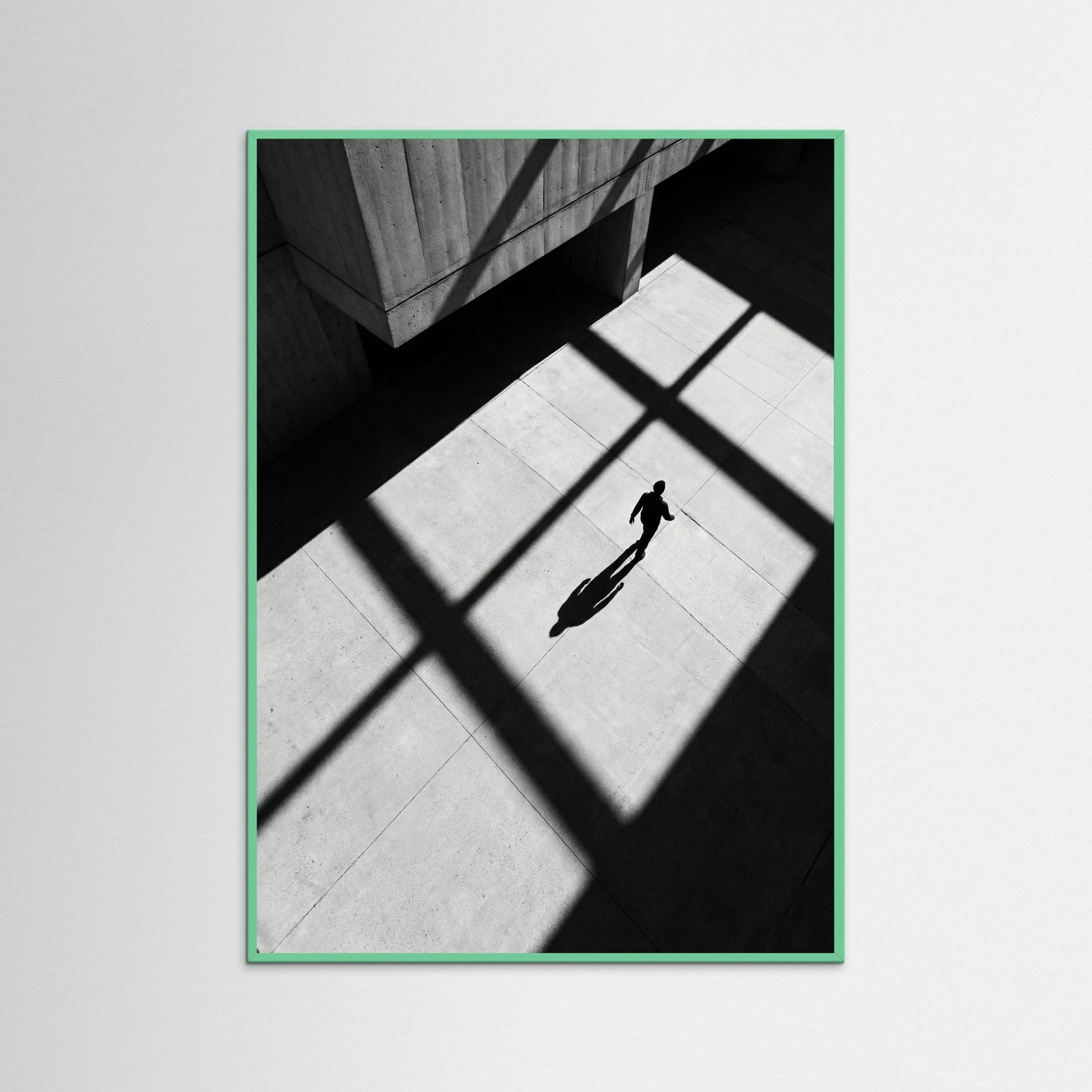 Mint Wood Stripes and Shadow