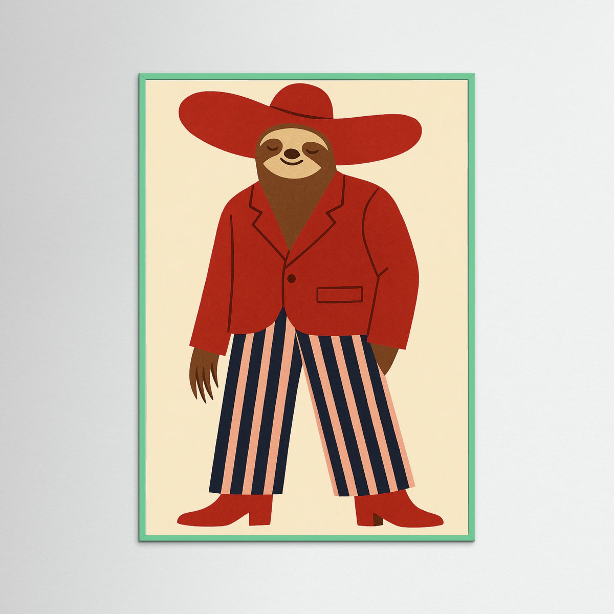 Mint Wood Stylish Sloth