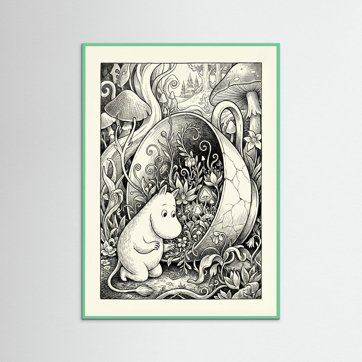 Mint Wood Submerged Moomin Home