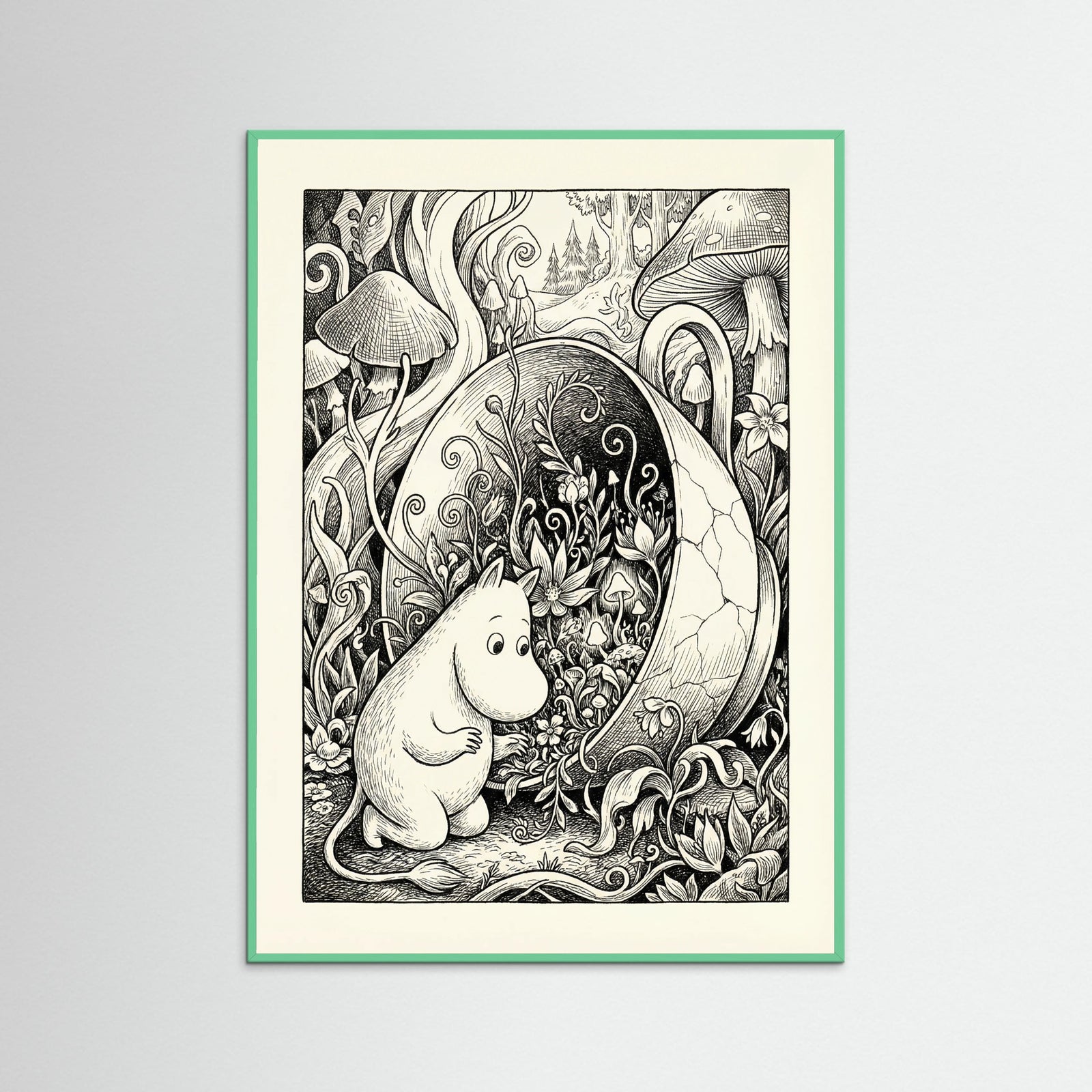 Mint Wood Submerged Moomin Home