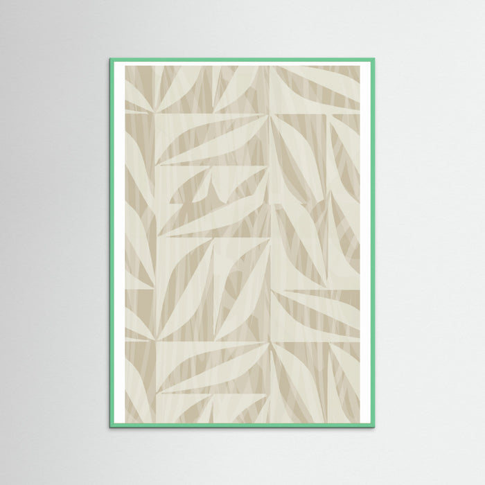 Mint Wood Subtle Botanical Pattern 2 Poster