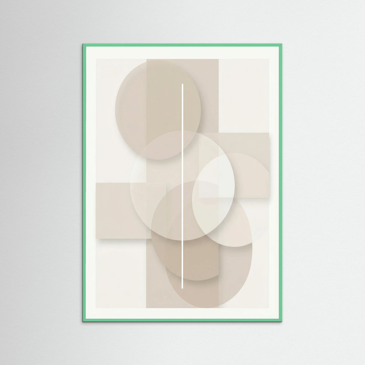 Mint Wood Subtle Geometry Beige