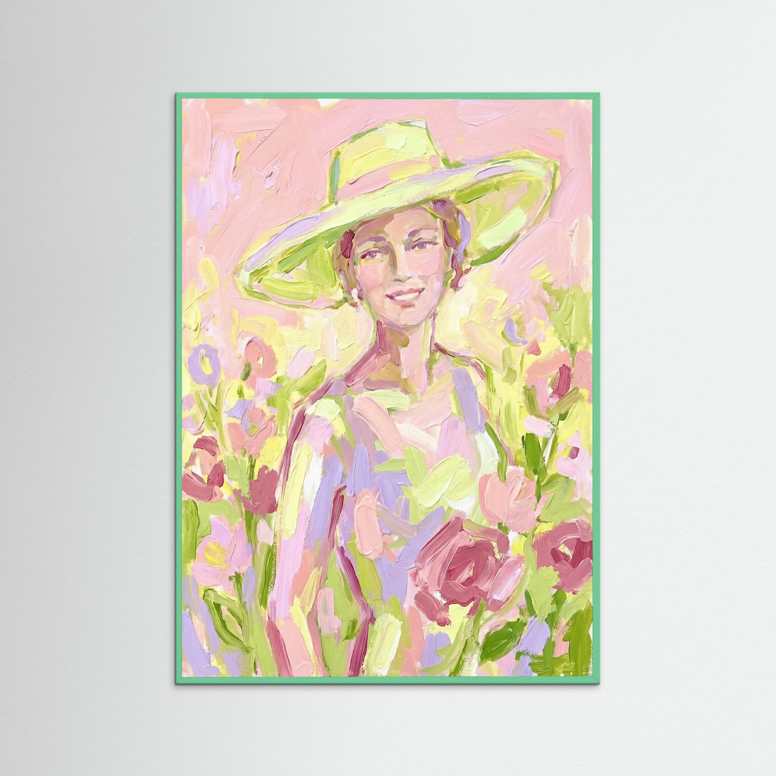 Mint Wood Summer Hat Figure