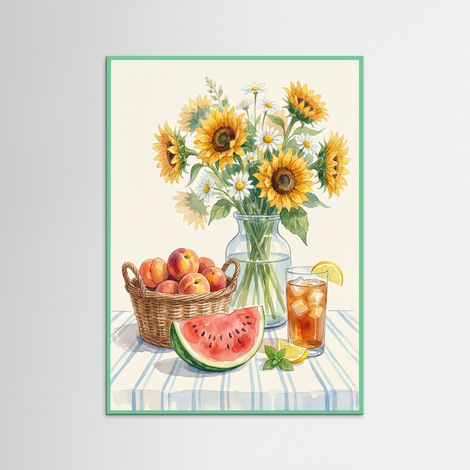 Mint Wood Summer Tea Still Life