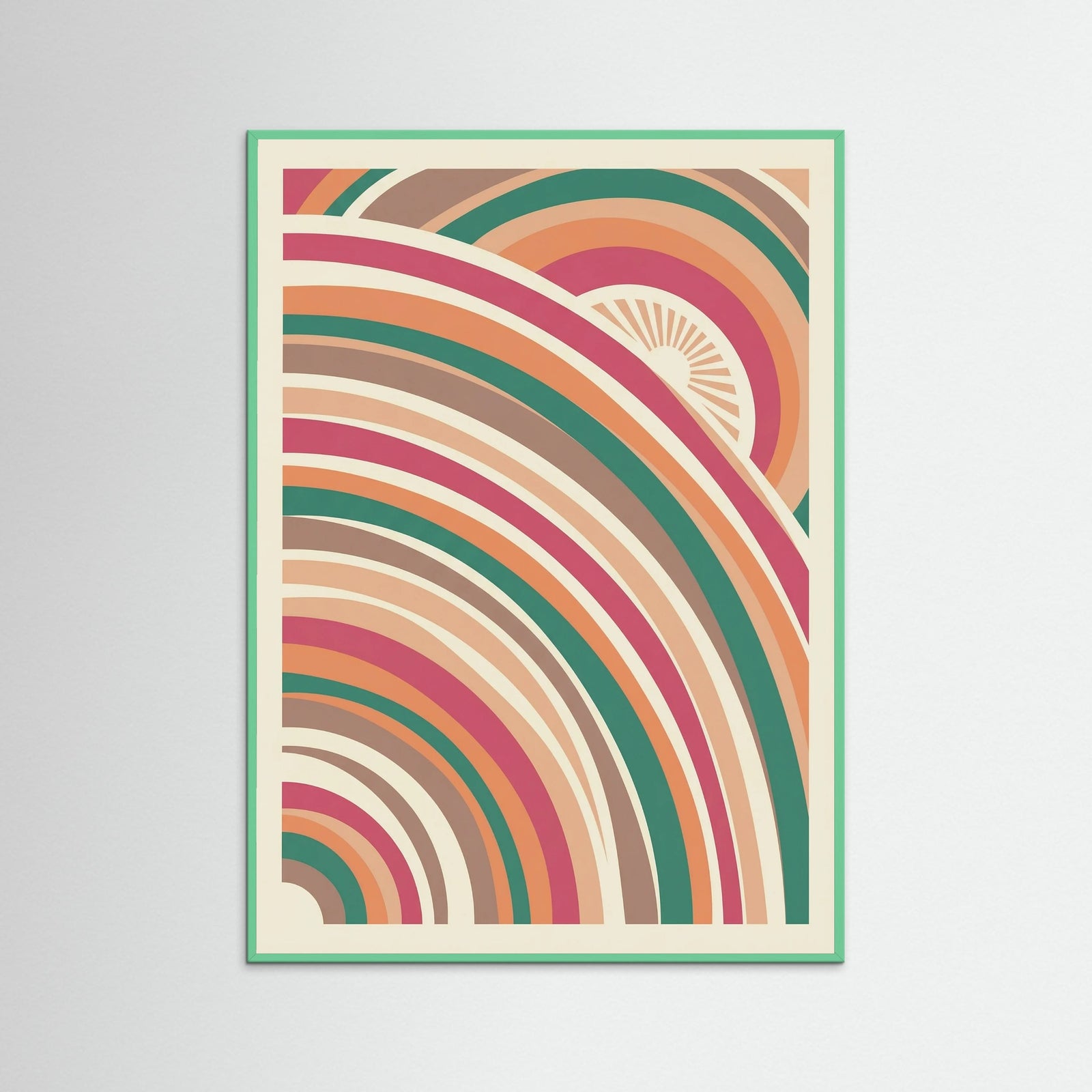 Mint Wood Sun Light Swirl