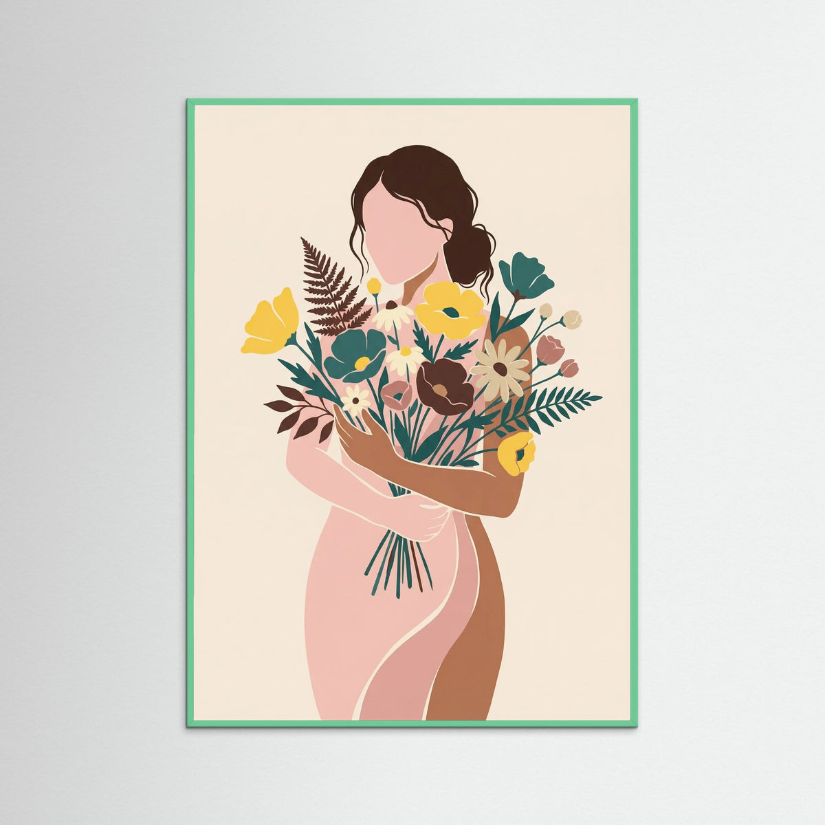 Mint Wood Sunflower Serenity