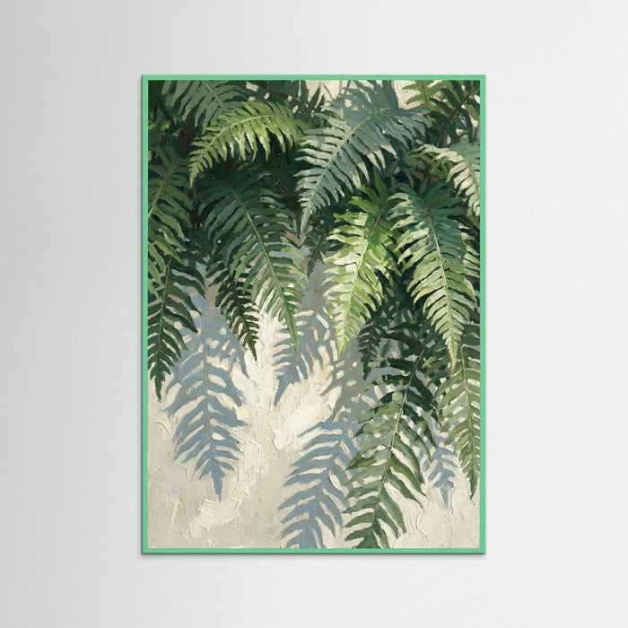 Mint Wood Sunlit Monstera Shadows