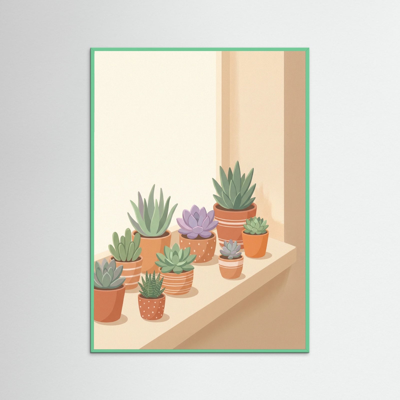 Mint Wood Sunny Daisies