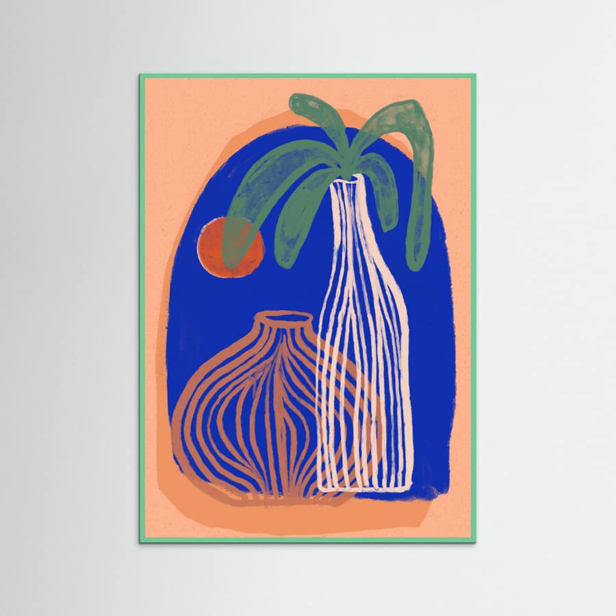 Sunset And Vases Poster – Poster und Kunstdruck
