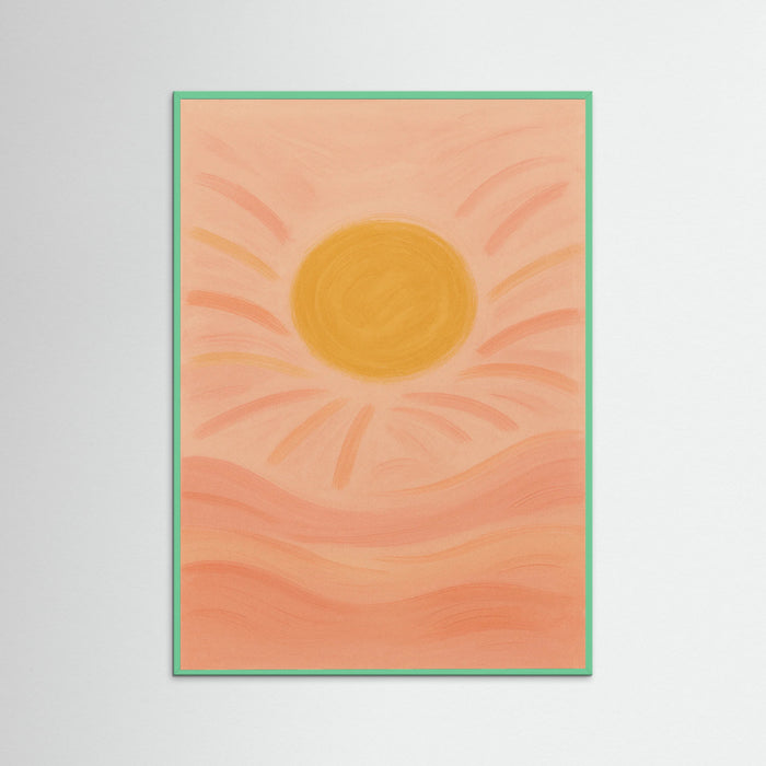 Mint Wood Sunset Glow