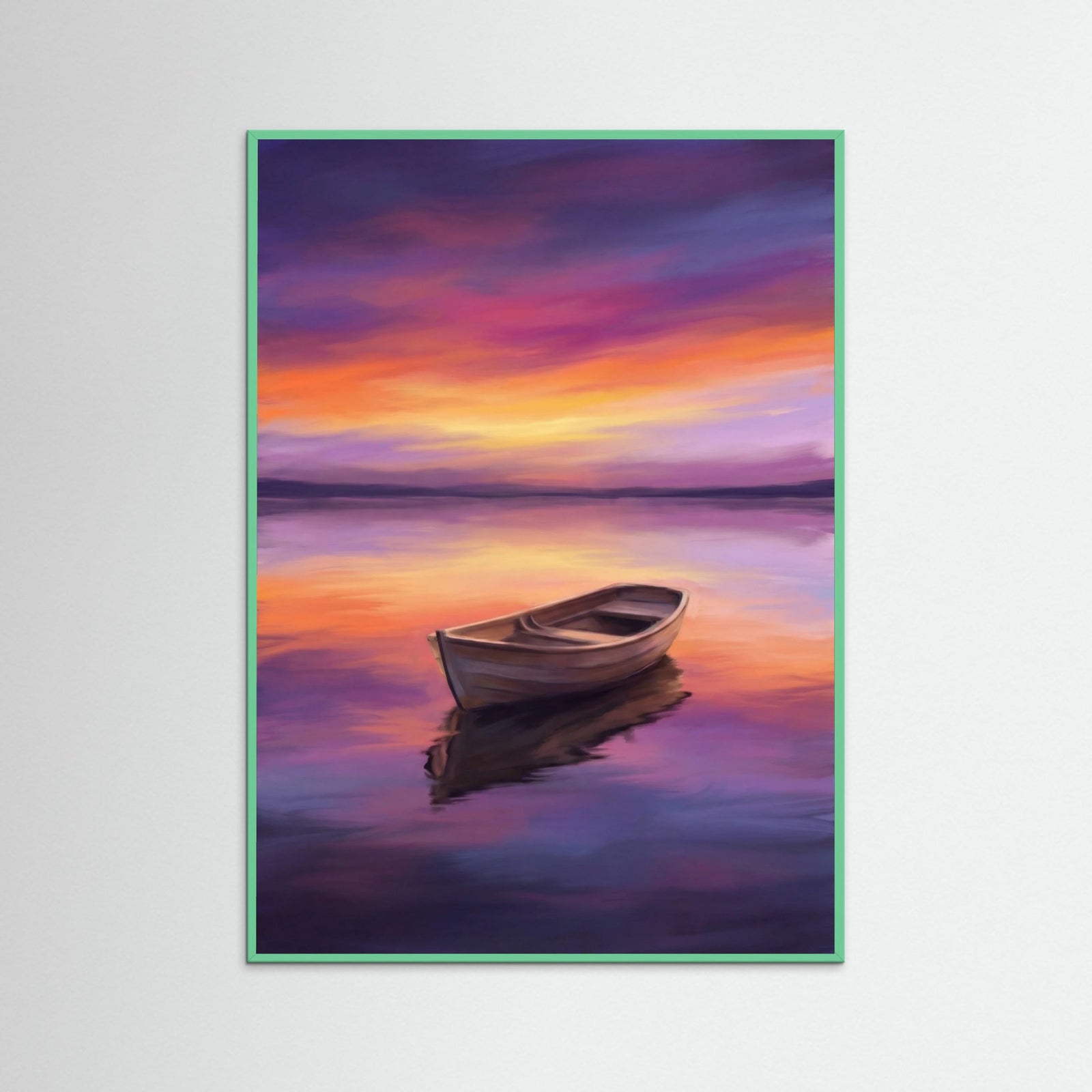 Mint Wood Sunset Serenity