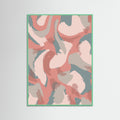 Mint Wood Swirling Hues Poster
