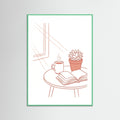 Mint Wood Table Setting Sketch