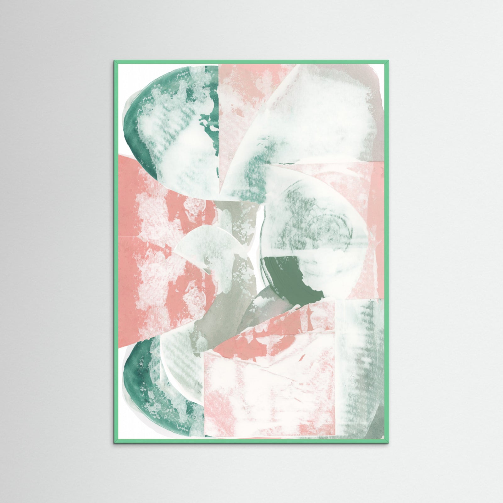 Mint Wood Terra & Teal 1 Poster